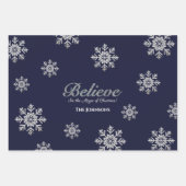 Glauben Sie an die Magie der Weihnachten | Marineb Geschenkpapier Set (Vorderseite)