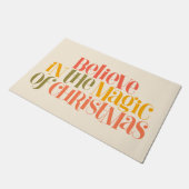 Glauben Sie an die Magie der Weihnachten - Retro-S Fußmatte (Schrägansicht)