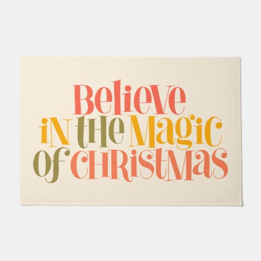 Glauben Sie an die Magie der Weihnachten - Retro-S Fußmatte (Vorderseite)