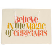 Glauben Sie an die Magie der Weihnachten - Retro-S Große Geschenktüte (Vorderseite)