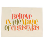 Glauben Sie an die Magie der Weihnachten - Retro-S Große Geschenktüte (Rückseite)