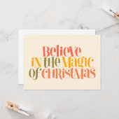 Glauben Sie an die Magie der Weihnachten - Retro-S Karte (Vorderseite/Rückseite Beispiel)