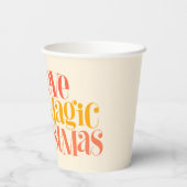 Glauben Sie an die Magie der Weihnachten - Retro-S Pappbecher (Rückseite)