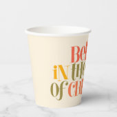 Glauben Sie an die Magie der Weihnachten - Retro-S Pappbecher (Vorderseite)