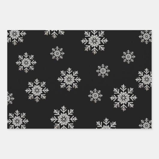 Glauben Sie an die Magie der Weihnachten | Schwarz Geschenkpapier Set (Vorderseite 2)