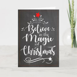 Glauben Sie an die Magie der Weihnachtskarte Feiertagskarte