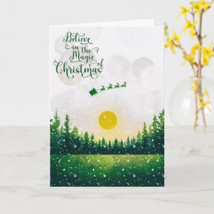 Glauben Sie an die Magie der Weihnachtskarte Karte