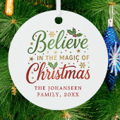 Glauben Sie an die Magie der Weihnachtskritik Mode Ornament Aus Metall