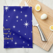 Glauben Sie an die Magie der Weihnachtsküchen Hand Geschirrtuch (Viertel Falte)