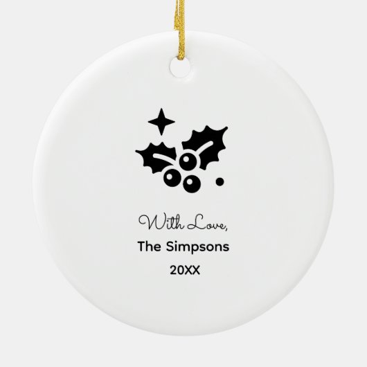 Glauben Sie an die Magie der Weihnachtszeit Keramik Ornament (Hinten)