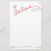 Glauben Sie an die Magie des Briefpapier (Vorne/Hinten)