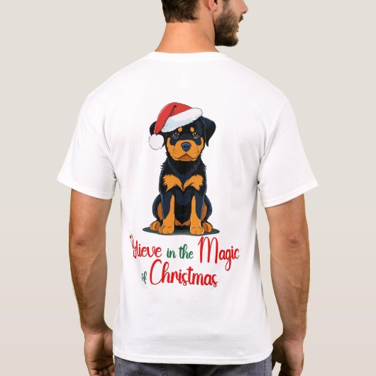 Glauben Sie an die Magie des Niedlichen Weihnachts T-Shirt (Rückseite)