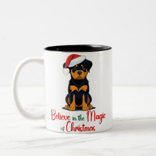 Glauben Sie an die Magie des Niedlichen Weihnachts Zweifarbige Tasse