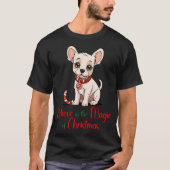 Glauben Sie an die Magie des Weihnachtshundes T-Shirt (Vorderseite)