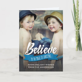 Glauben Sie an die Magie des Weihnachtskundenspezi Feiertagskarte