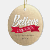 Glauben Sie an die Magie des Weihnachtskundenspezi Keramikornament (Links)