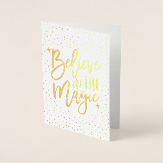 Glauben Sie an die Magie | Foil Holiday Foto Card Folienkarte (Vorderseite)