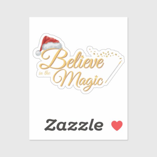 Glauben Sie an die Magie - Whimsical Holiday Desig Aufkleber (Blatt)