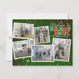 Glauben Sie an die Magische Weihnachtsfotokarte Feiertagskarte