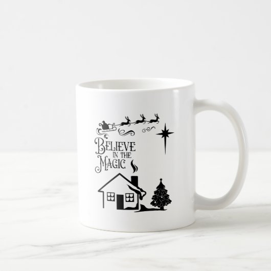 Glauben Sie an die magische Weihnachtszeit-Tasse Kaffeetasse (Rechts)