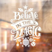 Glauben Sie an die magische weiße Weihnachtsfamili Fensteraufkleber (Blatt 2)