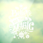 Glauben Sie an die magische weiße Weihnachtsfamili Fensteraufkleber (Blatt 3)