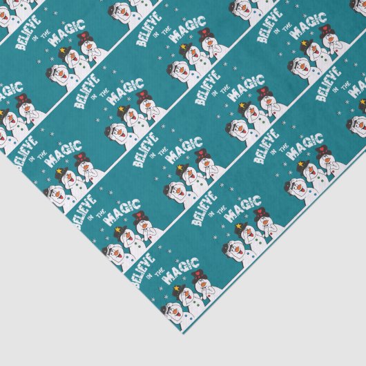 Glauben Sie an die magischen Schneemänner Seidenpapier (Ausschnitt)