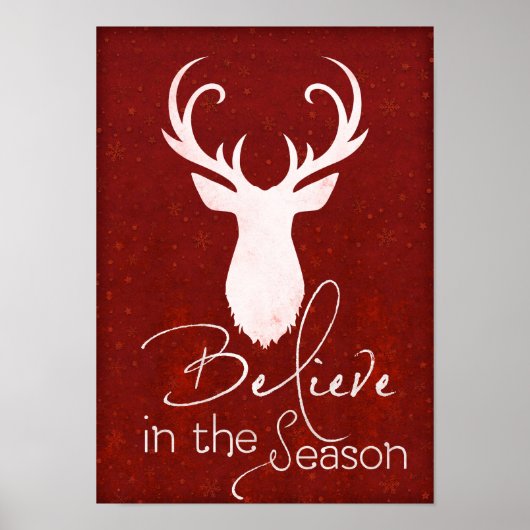 Glauben Sie an die Weihnachtsdekoration der Saison Poster (Vorne)