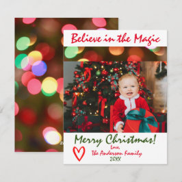 Glauben Sie an die Weihnachtskarte des Magischen F Feiertagskarte
