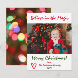 Glauben Sie an die Weihnachtskarte des Magischen F Feiertagskarte