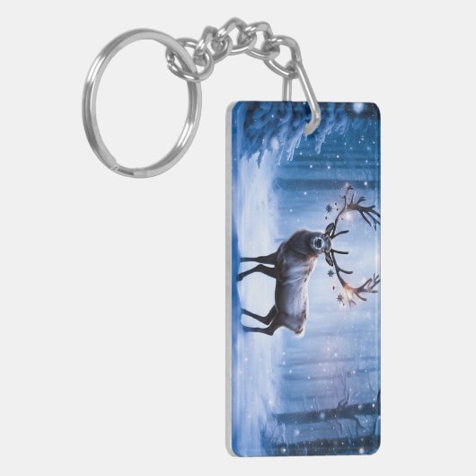 Glauben Sie an die Wintermagie - Rentier Schlüsselanhänger (Vorderseite links)