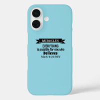 Glauben Sie an die Wunder Bibel Verse Light Blue