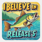 Glauben Sie an die Wunder unter der Oberfläche! Quadratischer Aufkleber (Vorderseite)