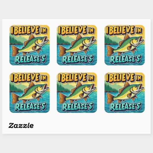 Glauben Sie an die Wunder unter der Oberfläche! Quadratischer Aufkleber (Blatt)