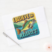 Glauben Sie an die Wunder unter der Oberfläche! Quadratischer Aufkleber (Umschlag)