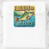 Glauben Sie an die Wunder unter der Oberfläche! Quadratischer Aufkleber (Tasche)