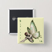 Glauben Sie an Fairies Button (Vorne & Hinten)
