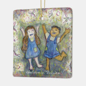 Glauben Sie an Fairies Fun Art Custom Ornaments Keramikornament (Links)