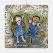 Glauben Sie an Fairies Fun Art Custom Ornaments Keramikornament (Rückseite)