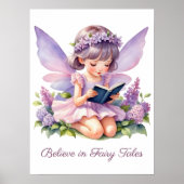 Glauben Sie an Fairy Tales Reading Art Poster (Vorne)