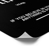 Glauben Sie an Ihr Motivierend Zitat Poster (Ecke)