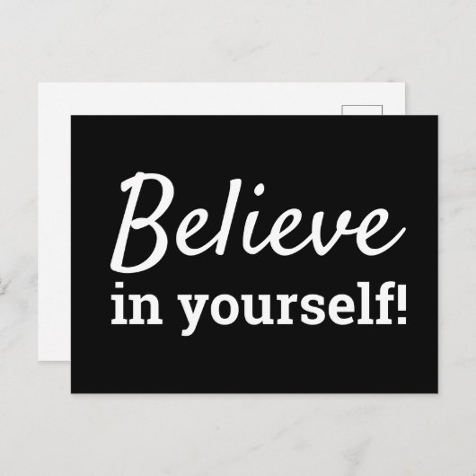 Glauben Sie an Ihr Motivierend Zitat Postkarte (Vorne/Hinten)
