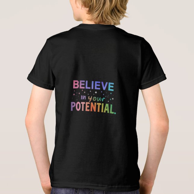 Glauben Sie an Ihr Potenzial Tri-Blend Shirt (Rückseite)