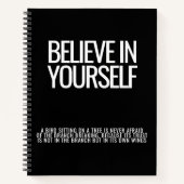 Glauben Sie an Ihr selbst inspirierendes Spiral-No Notizblock (Vorderseite)