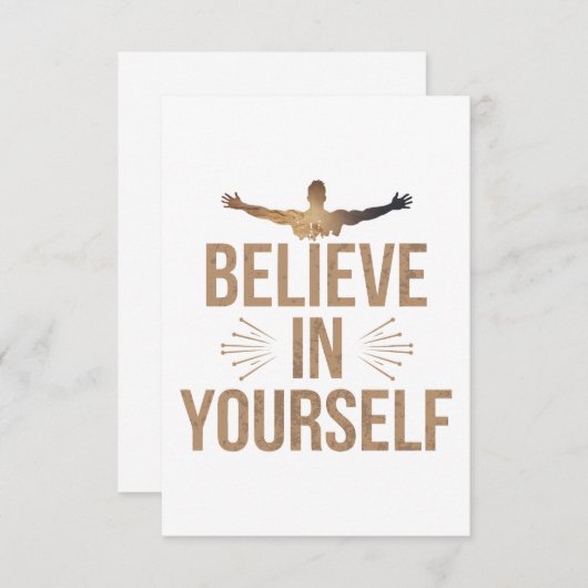 Glauben Sie an Ihr selbst Motivierend Zitat Dankeskarte (Vorne/Hinten)