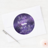 Glauben Sie an Ihr Selbstangebot Runder Aufkleber (Umschlag)