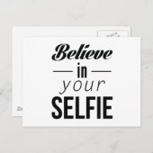 Glauben Sie an Ihr Selbstbewusstsein Postkarte (Vorne/Hinten)