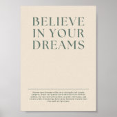Glauben Sie an Ihr Wunschposter Poster (Vorne)