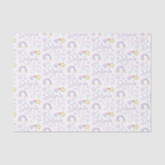 Glauben Sie an Ihr Zwirnpapier Seidenpapier (Vorderseite)