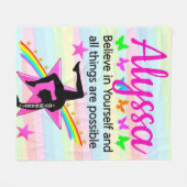 GLAUBEN SIE AN IHRE GYMNASTICS-DESIGN FLEECEDECKE (Vorderseite (Horizontal))